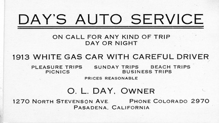 1920s-Oliver Day-business card.P705