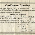 1932-Eva Walter Hockaday Wedding Certif.Mk601