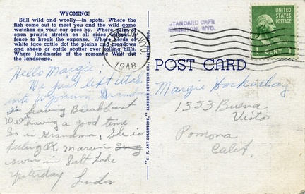1948-Ltr Linda Loof. to Margie Hockaday.Mk528